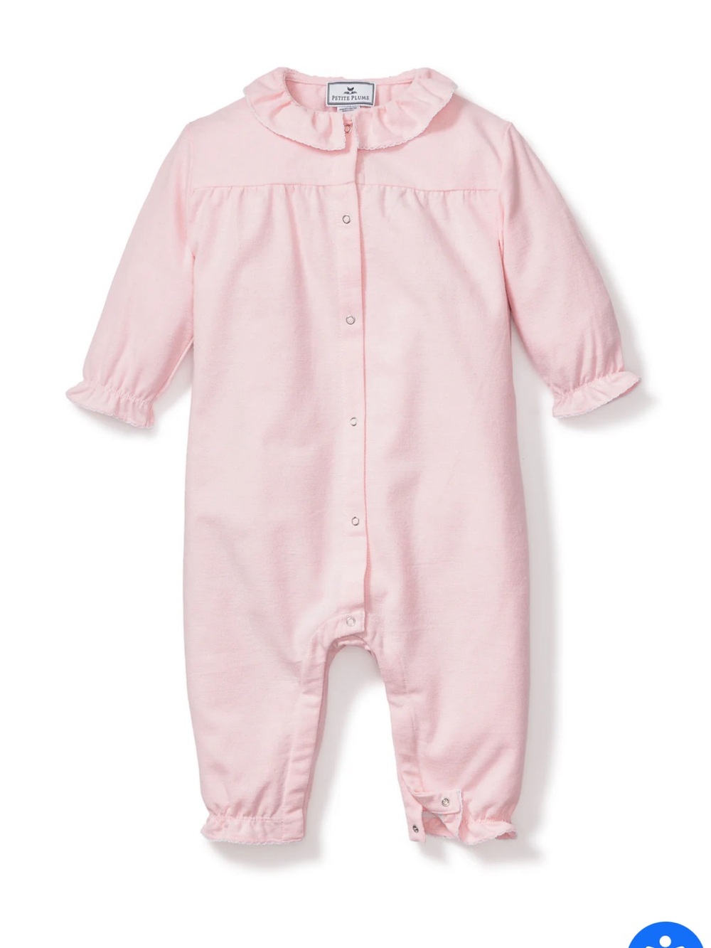 Petite Plume Pink Flannel Madeline Romper 12/18 Months